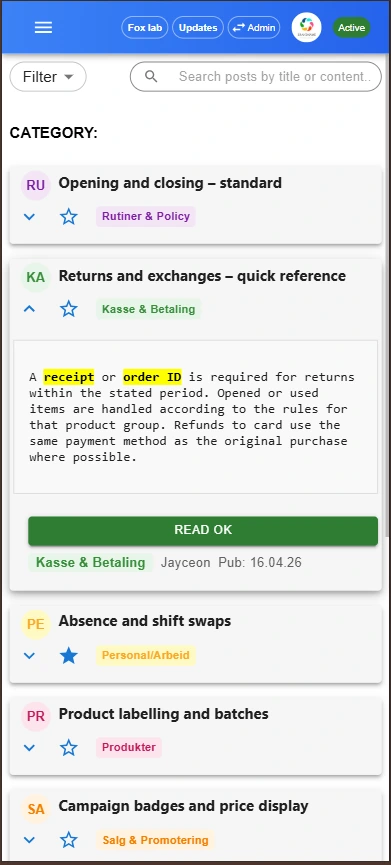 easyKNOW user app on mobile